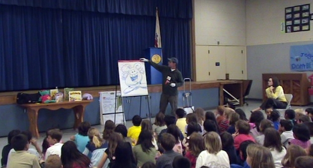 Children's book author Scott E. Sutton giving a presentation